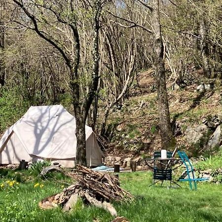 Grande Tente Tipi En Pleine Foret Burzet Exteriör bild